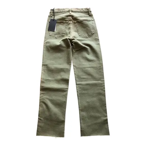 RE/DONE NWT 90’s High Rise Loose Fit Button Fly Jeans Washed Sage Green Size 25