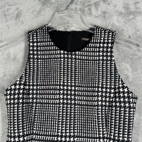 J. McLaughlin Dress Scuba Houndstooth Sleeveless Career Party Fitted Size Small