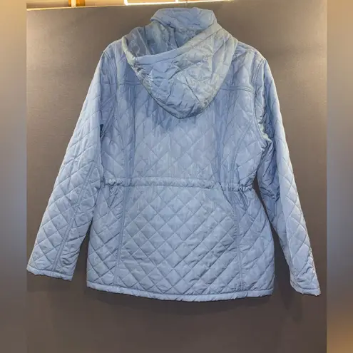 Princess cruises Light Blue Quilted Women's Jacket hooded size large coastal