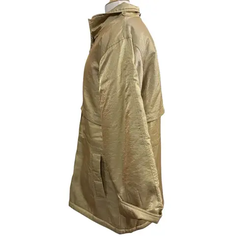 London Fog Gold Metallic Coat - Size Small