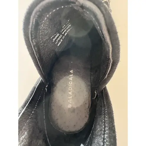 Bala Di Gala Black Leather Studded Booties Boots Women’s Size 7 Mexico Punk