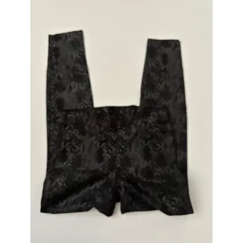 INC International Concepts High Rise Leggings Black Snake Print Size 8