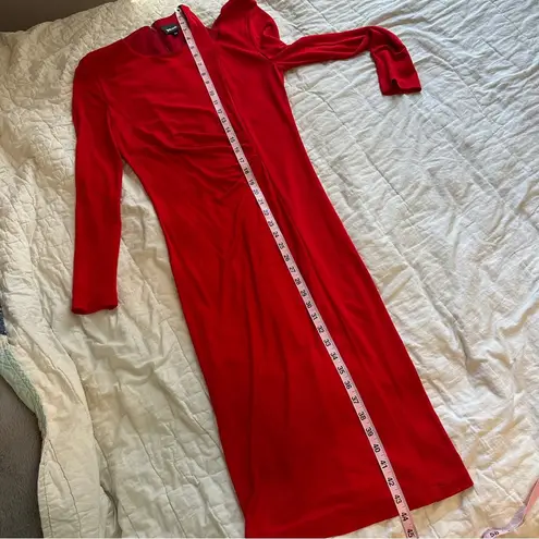 Just Cavalli Crew Neck Red Jersey Dress Long Sleeve 44/8