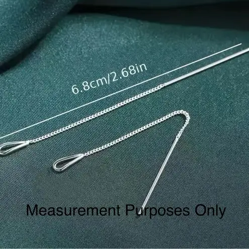 Gunmetal Threader Earrings NWT