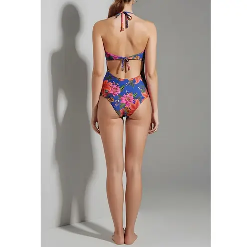 Farm Rio Summer Fruit One Piece Swim, Blue, Medium