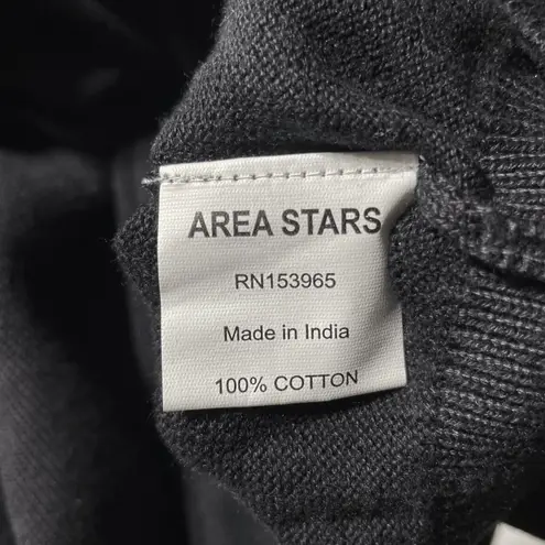 Area Stars New Puff Sleeve Mock Neck Mini Sweater Dress Black Size XS