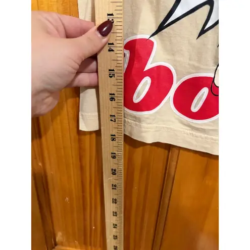 Betty Boop Vintage 1996 Graphic Tee Beige White Two-Tone Anime Cartoon Retr