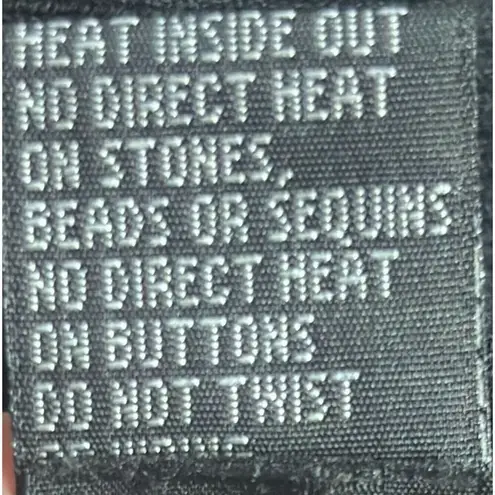 Berek Top Size Large Black Beads Embellished Ribbed Artsy Bling Jewel Stones