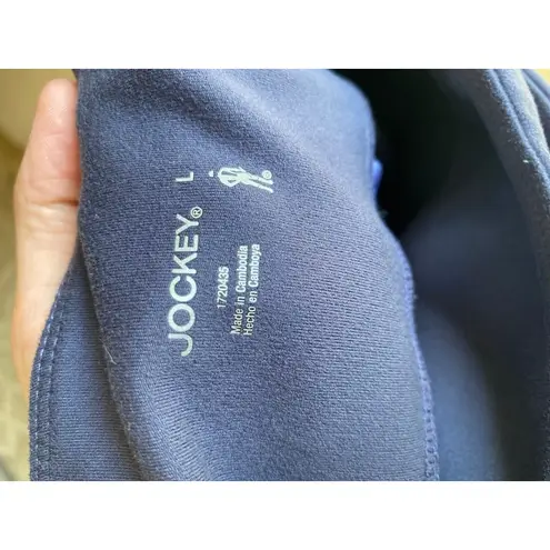Jockey Navy Yoga Pants L Athleisure Minimalist Clean Girl Pilates Core Stretch Size L