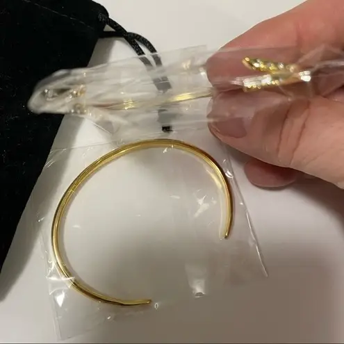 Michelle Campbell Gold Talon Bracelet Set Rhinestone Cuffs Cuff Bangle