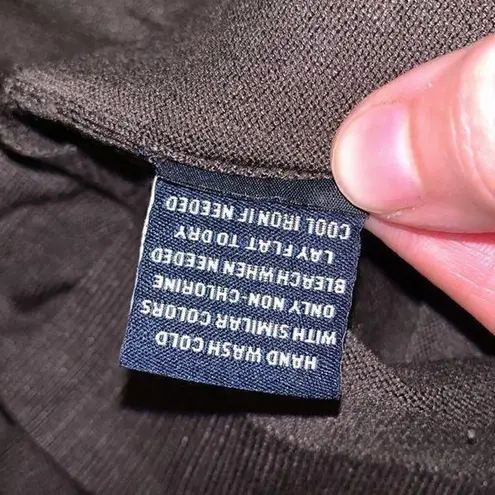 525 America Womens Pullover Sweater Knit Cutout Back Tunic Brown Large