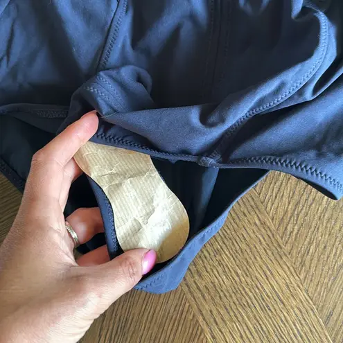 Ulla Johnson Evelina Ruffle Plunge One-Piece Swimsuit, Navy, Size Small, $380