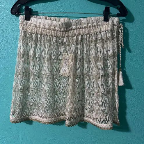 Ramy Brook New Sloan Metallic Knit Cover Up Skirt