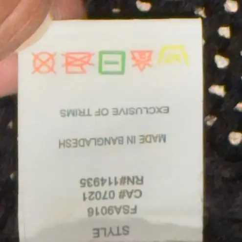 Harper Heritage Womens Knit Sweater Button Accent Elbow Patch Black Medium