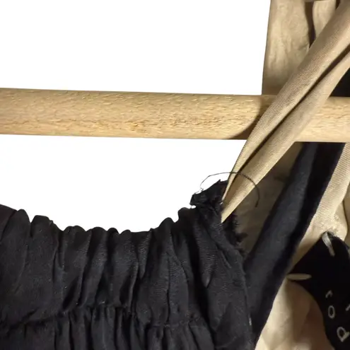 Robert Rodriguez Black Beige Silk Sleeveless Halter Cocktail Dress Size 8