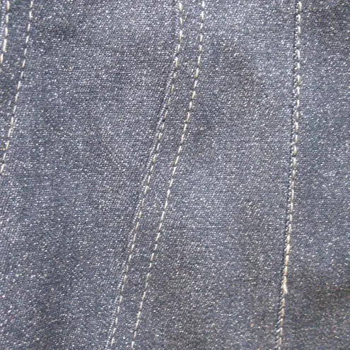 NWT Vintage Black Glitter Denim Jean Jacket Black