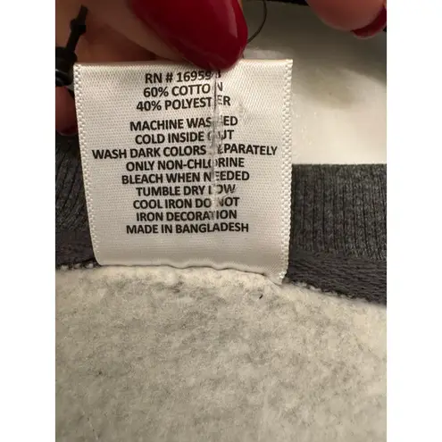 NWT New York Unisex Medium Fleece Lined Gray Cotton NY Crewneck Sweatshirt