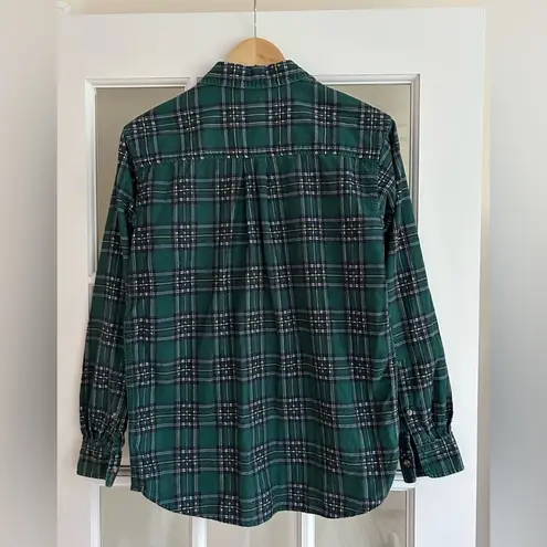 The Limited Vintage  women’s corduroy button up plaid shirt size 14