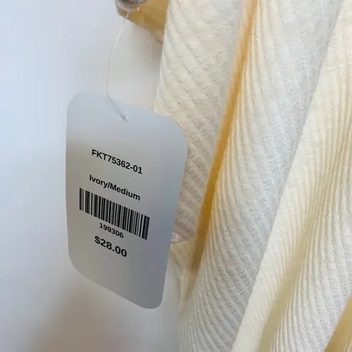 Dress Up  Ribbed Oversized Tunic T Shirt Boxy Sz Medium Ivory Color