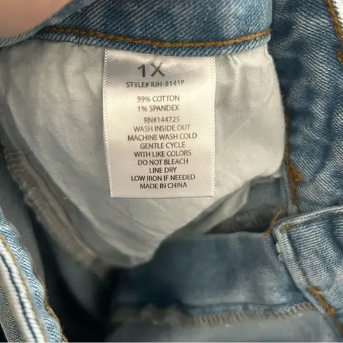 American Bazi Jeans Mom High Rise Light Blue Distressed Casual Trendy