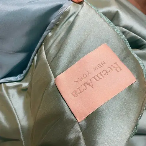 Reem Acra silk taffeta gown green Size 6