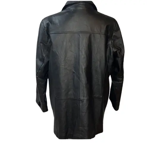 Venezia Vitale 100% Authentic Black Leather Women’s Coat size 18W