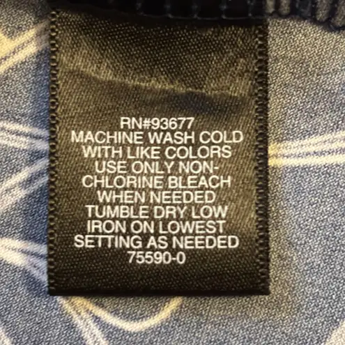 Liz Claiborne  Navy and White Floral Tank Top