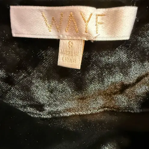 WAYF Black Velvet Cami Tank Top Soft Luxe Sleeveless Blouse Date Night Holiday S