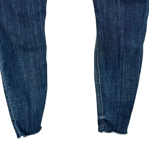 Eunina JRS SZ 1 Jude Skinny Ankle Jeans Mid-Rise Distressed Stretch Frayed Blue