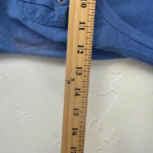 Aeropostale  Tank Top Y2K Small Blue Henley‎ Button Pocket Casual Summer Layer