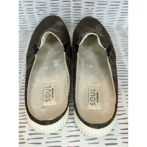 Soul Naturalizer Shoes Womens 9 M Truly Mules Camo Fabric Platform‎ Green