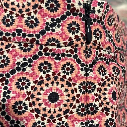 JCREW COTTON BASKET WEAVE PRINT PATTERN MINI SHORT SKIRT 4 Pink