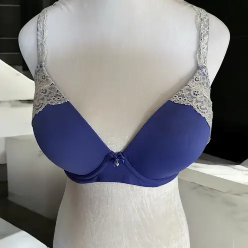 Soma Embraceable Full Coverage Violet Blue Padded Underwire Bra 36C