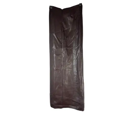 Line and Dot Carmela Twisted Faux Leather Maxi Skirt Brown Size Small