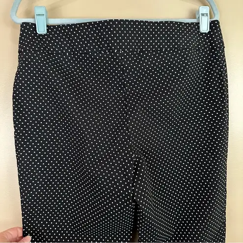 Counterparts Black and White Polka Dot Pull On Cropped Pants 16P