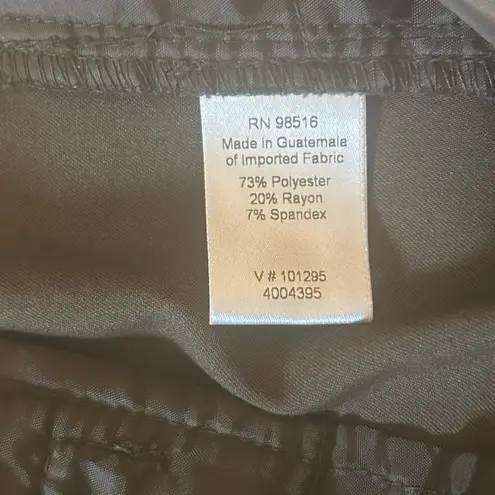 Coldwater Creek Women Natural Fit Pants 12 Brown Straight Leg Minimal Office