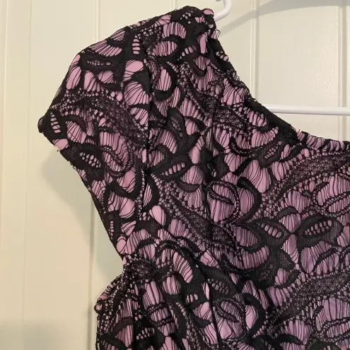 Three Pink Hearts EUC |  junior’s black lace‎ layered dress — size 11