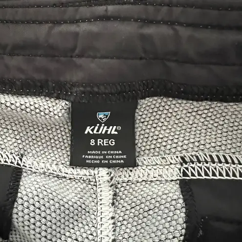 Kuhl Women's Krush Cargo Black Hiking Pants Sz 8 Reg Skinny Fit Moto Zip Pockets