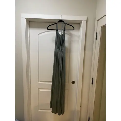 Rachel Pally Dress Womens Medium Green Halter Maxi Modal Spandex Summer