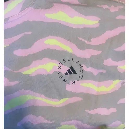 Adidas by Stella McCartney‎ TrueCasuals Zebra Printed Crewneck Sweatshirt Medium Pink