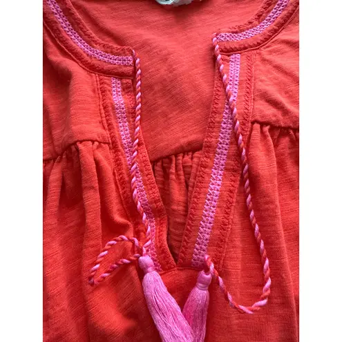 Boden Plus Nadine Notch Cotton Mini Dress Orange Size 20