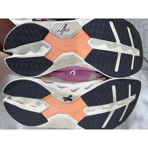 On Running Cloudmonster Women’s Shoes Pink Purple White CloudTec US 8.5 / EU 40