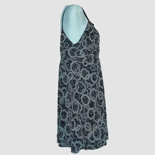 Oscar de la Renta Vtg Pink Label Black And White Lingerie Lace Slip Dress