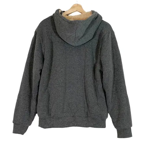 Swisswell Winter Fleece Sherpa Lined Zip up Hooded Jacket Size Medium