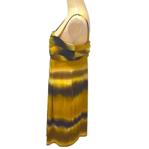 Essentials by ABS poly/ spandex multi colored dress w/spaghetti straps. Size 10 Brown