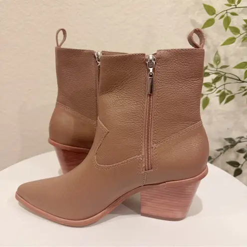 Kaanas Hague Cowboy Leather Bootie in Honey NWOT Size 6M Tan