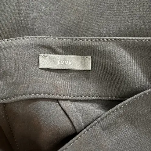 St. John Caviar Emma Dress Pants Womens 12 Black Straight Leg Trousers Preppy