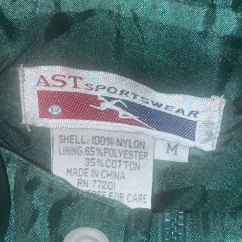 Vintage Green AST SPORTSMAN Nylon Zipper Jacket Women's Medium Green