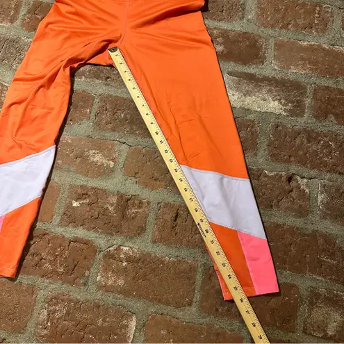 JoyLab  Comfort 7/8 Color Block Orange Pink Lavender Leggings size Large
