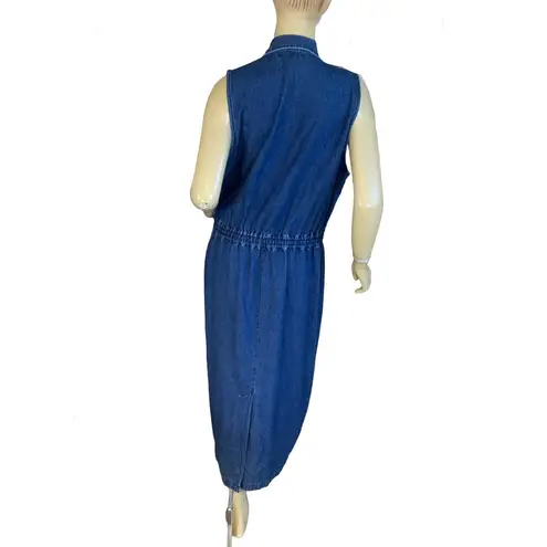 All Week Long Vintage 1990's cotton denim dress sz 14 petite